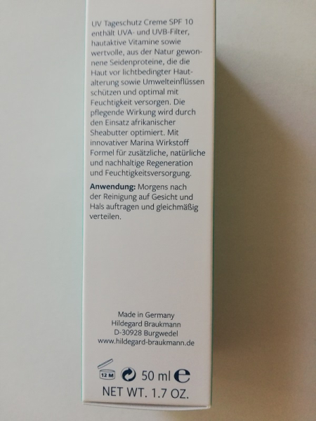 Hildegard Braukmann Professional UV Tagesschutz Creme SPF10 50 ml